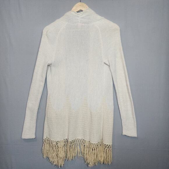 Lilly Pulitzer Tatum‎ Cardigan Gold Metallic Sweater Tassels Sz S - Picture 2 of 10